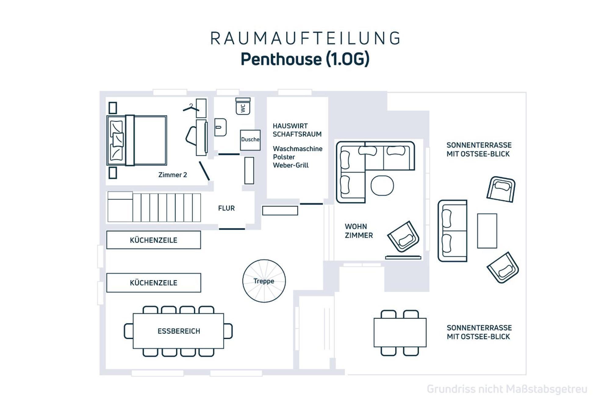 Grosse Penthouse Ferienwohnung Mit Meerblick, Sonnenterrasse & Luxusbad Von "Momentic" Sierksdorf Exterior foto